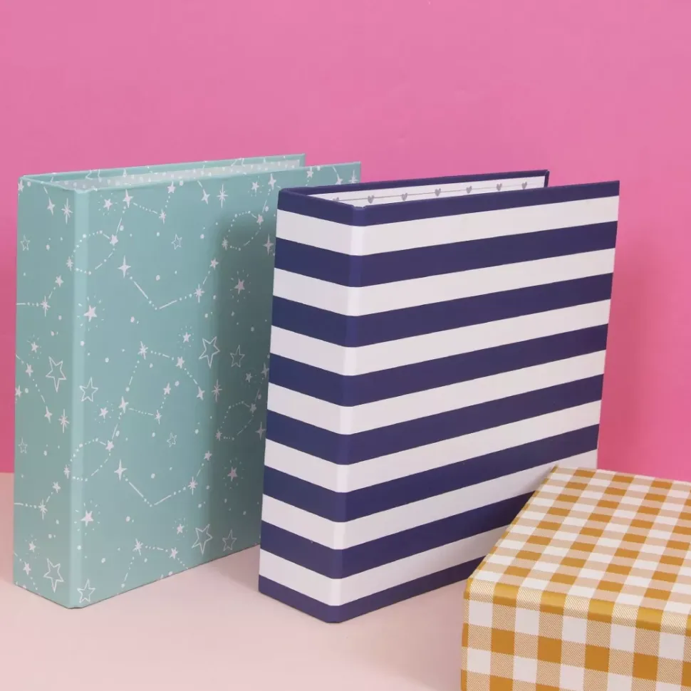 Álbum 6”x8" Rayas Rosas Navidad Lomo 5cm All You Need is Christmas Craftelier