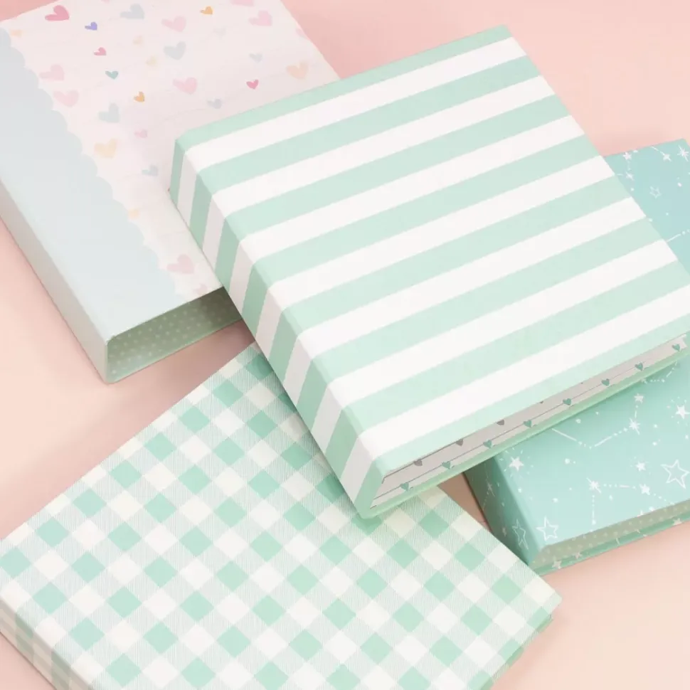 Álbum 6”x8" Rayas Rosas Navidad Lomo 5cm All You Need is Christmas Craftelier