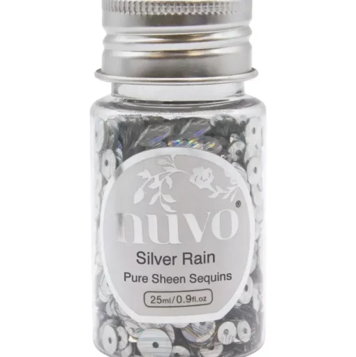 Lentejuelas Sequins Silver Rain Nuvo