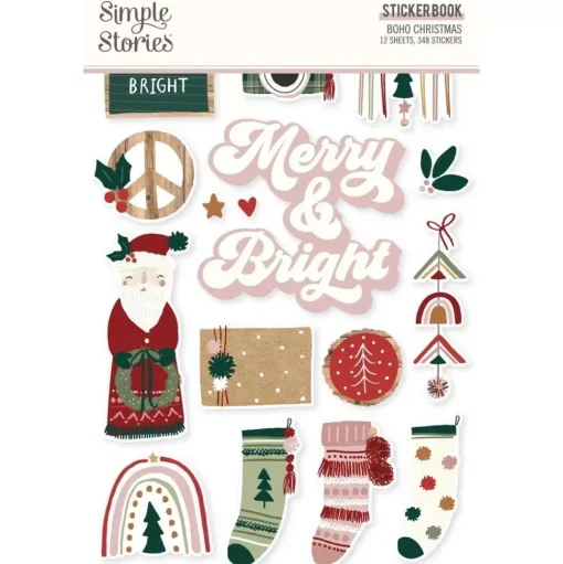 Libro de Stickers Boho Christmas Simple Stories
