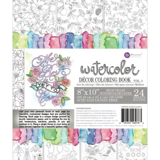 Libro para colorear Watercolor Decor Vol. IV