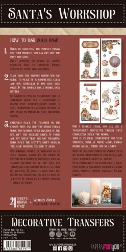Láminas Adhesivas Santa's Workshop PapersForYou 15x30cm