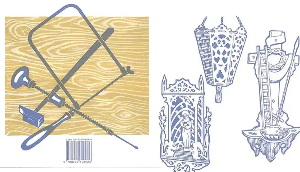 Marquetería 08 Lámpara y adornos religiosos