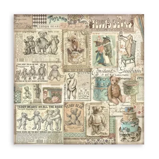 Maxi set de scrapbooking Brocante Antiques Stamperia 20x20cm