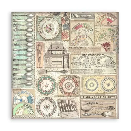 Maxi set de scrapbooking Brocante Antiques Stamperia 20x20cm
