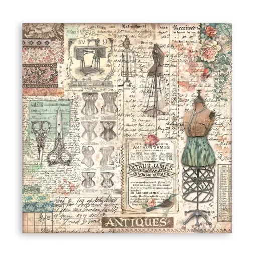 Maxi set de scrapbooking Brocante Antiques Stamperia 20x20cm
