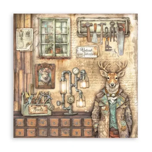 Maxi Set de scrapbooking Alterego Stamperia 20x20cm