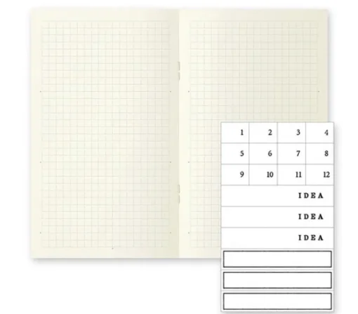 Pack 3 cuadernos cuadriculados B6 Slim Light Midori MD Paper