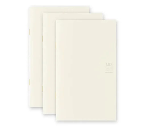 Pack 3 cuadernos lisos B6 Slim Light Midori MD Paper