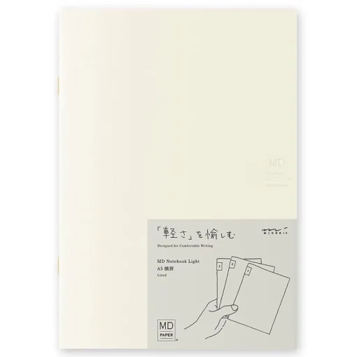 Pack 3 cuadernos rayados Light Midori MD Paper A5