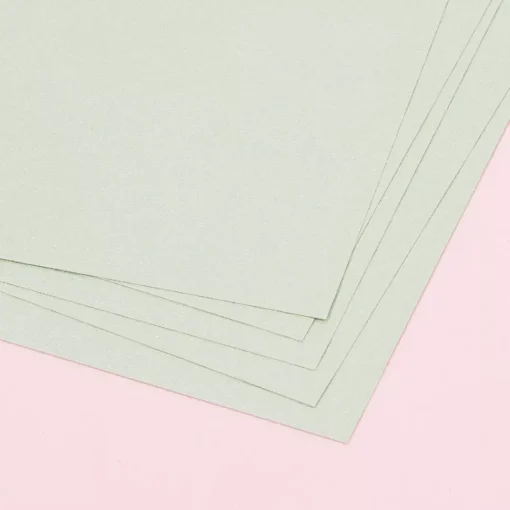 Pack de 5 Cartulinas Textura Perlada Mint Craftelier 30x30cm