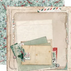 Papel Christmas Spirit Simple Vintage 'Tis The Season Simple Stories 30x30cm