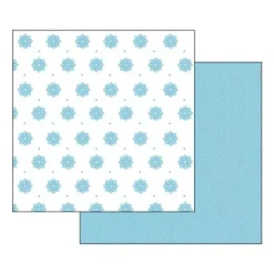 Papel Copos de nieve azules claro Stamperia 30x30cm