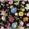 Papel Flores sobre negro Tassotti