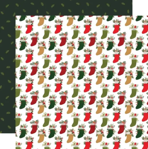 Papel Jolly Stockings Christmas Joy Echo Park 30x30cm