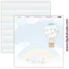 Papel SCP-448 Arcoiris con globo y nubes Ha Nacido una Estrella Niño Dayka 30x30cm