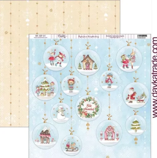 Papel SCP-347 Bolas de navidad Vive la Navidad Dayka 30x30cm