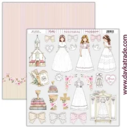 Papel SCP-679 Recortables niña Amor y Fe Dayka 30x30cm