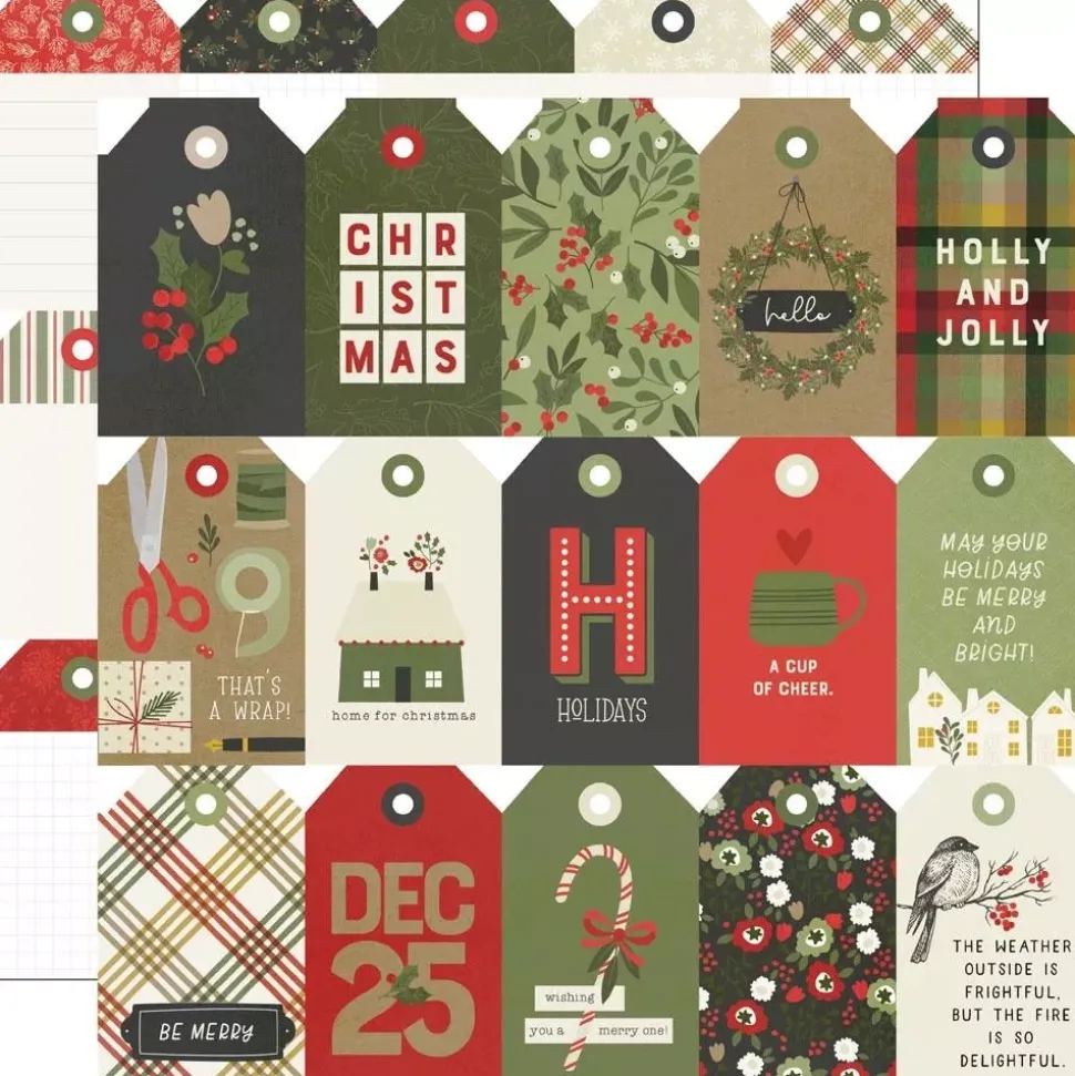 Papel Tags Elements The Holiday Life Simple Stories 30x30cm