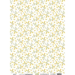 Papel vellum 02 Farandole Florilèges Design A4