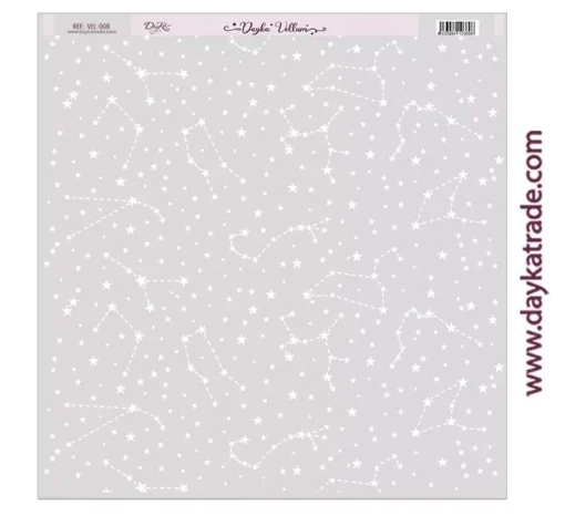 Papel Vellum VEL-008 Estrellas y Constelaciones Dayka 30x30cm
