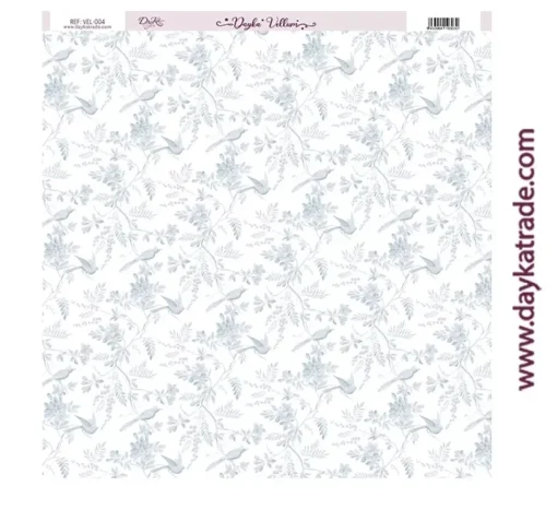 Papel Vellum VEL-004 Ramas y Aves Mi Primera Comunión Dayka