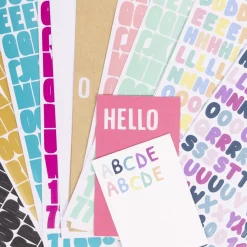 Pegatinas Alfabeto Mostaza Craftelier