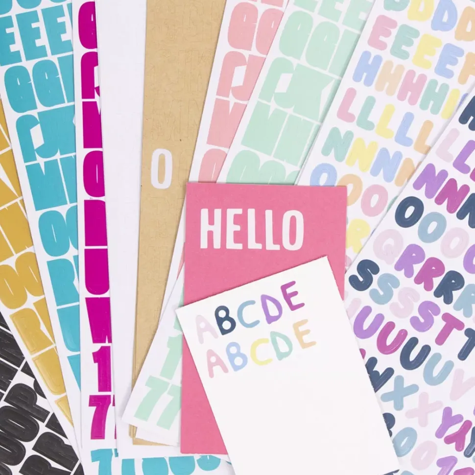 Pegatinas Alfabeto Mostaza Craftelier