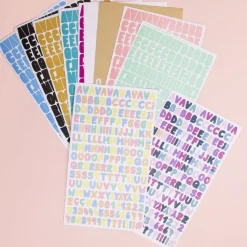 Pegatinas Alfabeto Mostaza Craftelier