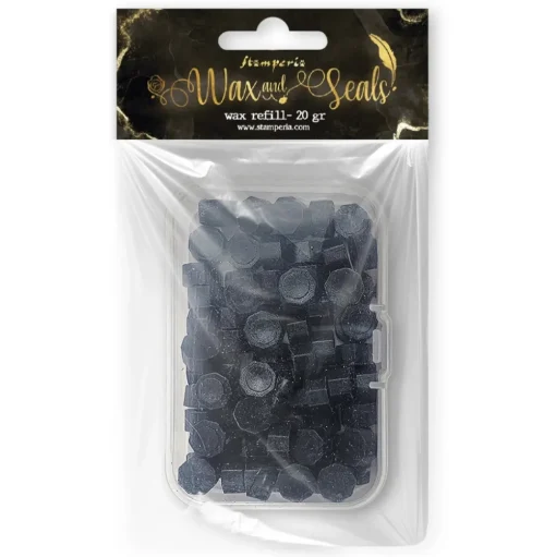 Perlas de lacre Negro Mate Wax and Seals Stamperia