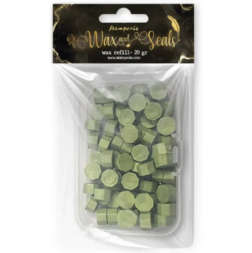 Perlas de lacre Verde Wax and Seals Stamperia