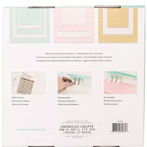 Planner Punch Board We R Memory Keepers + 3 insertos nuevos