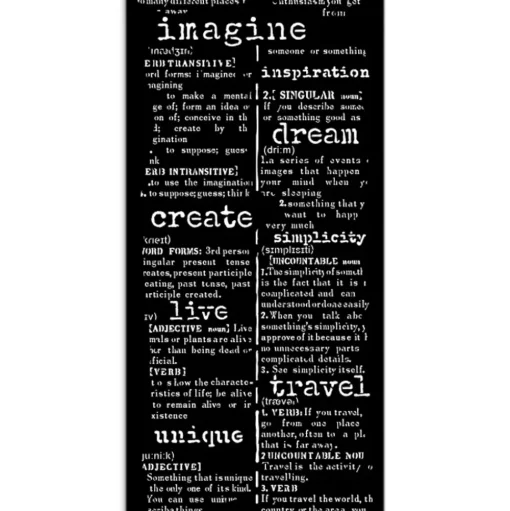 Plantilla de stencil Diccionario Secret Diary Stamperia 12x25cm