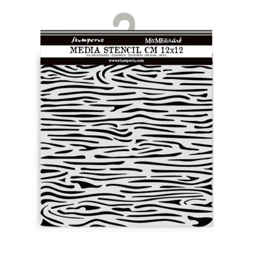 Plantilla de stencil Efecto Madera Silent Sea Stamperia 12x12cm