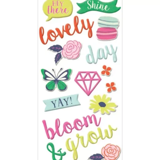 Puffy Stickers Flower Girl We R Memory Keepers