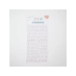 Puffy stickers Lettering Little M Lora Bailora