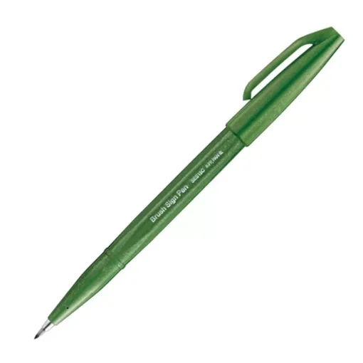 Rotulador Brush Sign Pen Olive Green Pentel