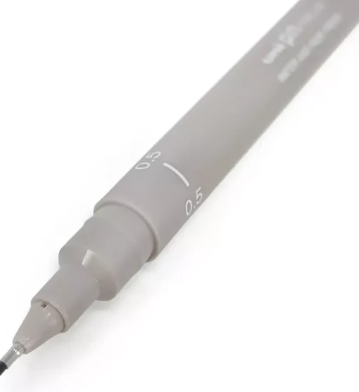 Rotulador Calibrado Pin Gris Claro Uni-Ball 0,5mm
