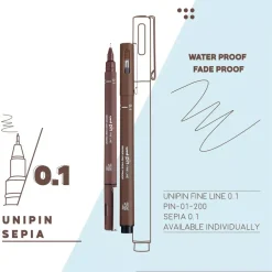 Rotulador Calibrado Pin Sepia Uni-Ball 0,1mm