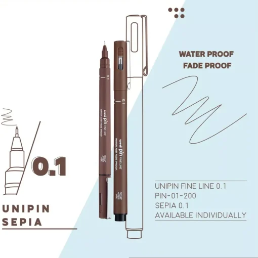 Rotulador Calibrado Pin Sepia Uni-Ball 0,1mm