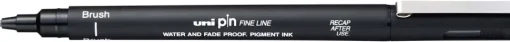 Rotulador Punta Pincel Pin Negro Uni-Ball