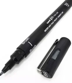 Rotulador Punta Pincel Pin Negro Uni-Ball