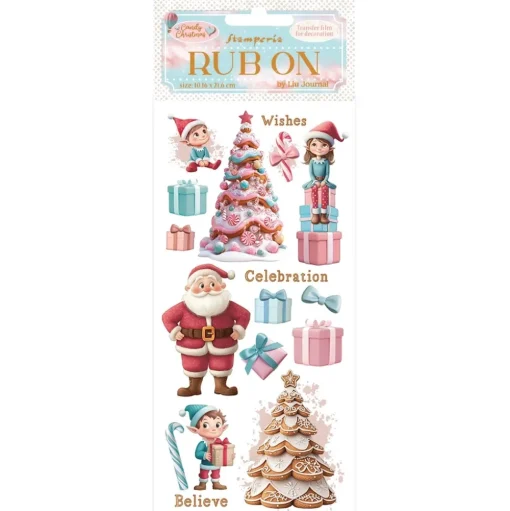 Rub-On Santa Claus Romantic Candy Christmas Stamperia