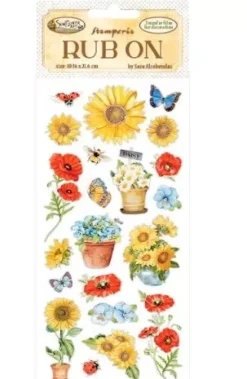 Rub-On Sunflower Art Stamperia