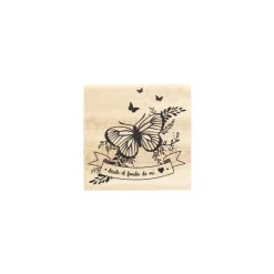 Sello de madera Desde el fondo de mi corazón Florilèges Design
