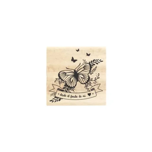 Sello de madera Desde el fondo de mi corazón Florilèges Design