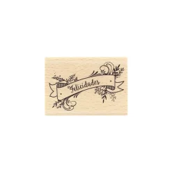 Sello de madera Felicidades Florilèges Design