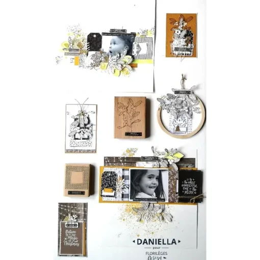 Sello de madera Rama de muérdago Florilèges Design