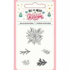 Sello de Silicona Flor de Pascua All You Need Is Christmas Craftelier