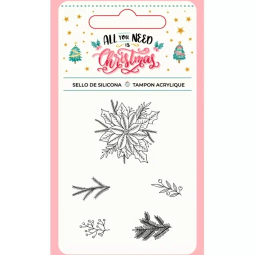 Sello de Silicona Flor de Pascua All You Need Is Christmas Craftelier